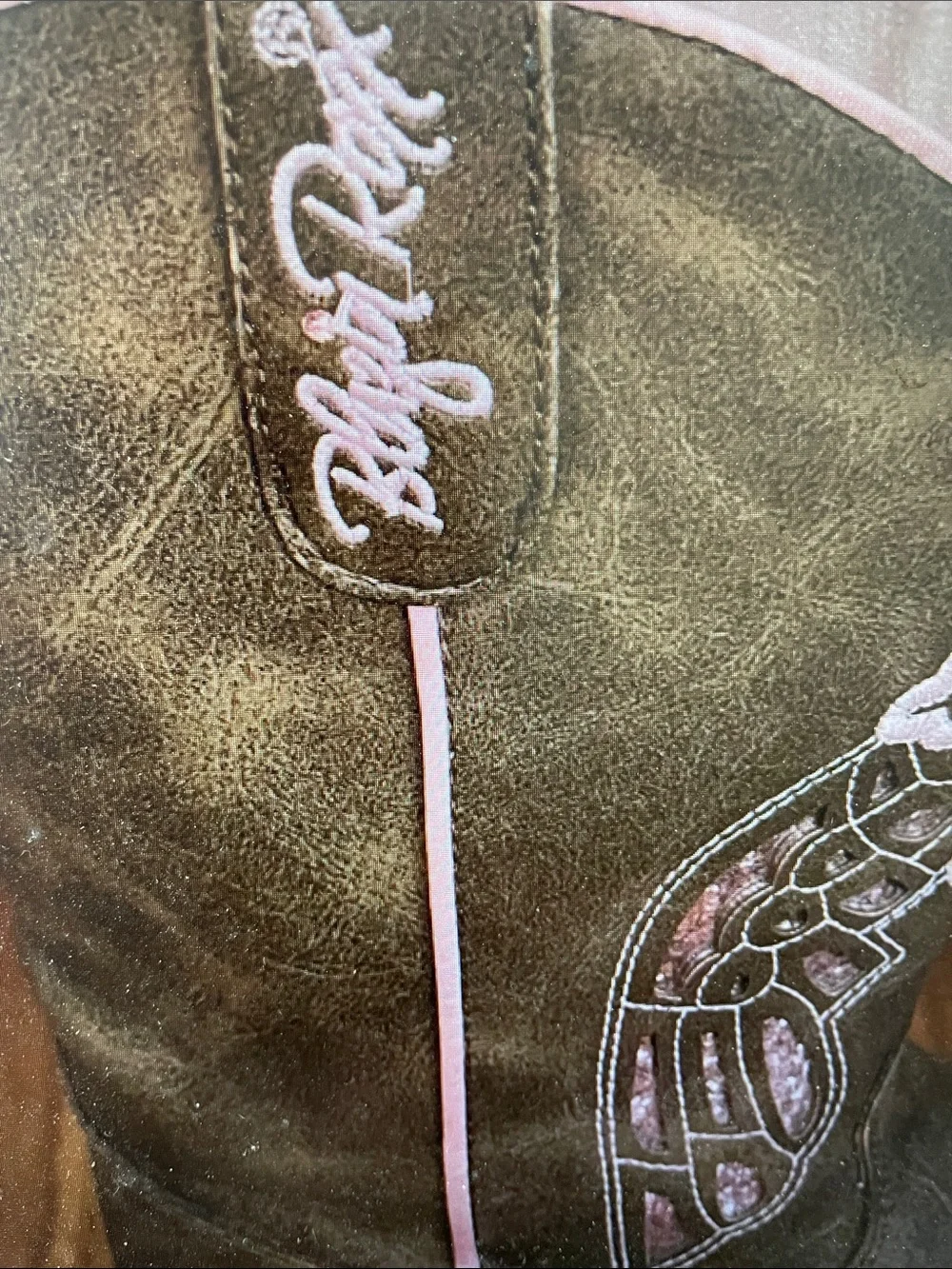 Blazin Roxx Children’s Cowboy Boots - Brown & Pink Girls Size 3